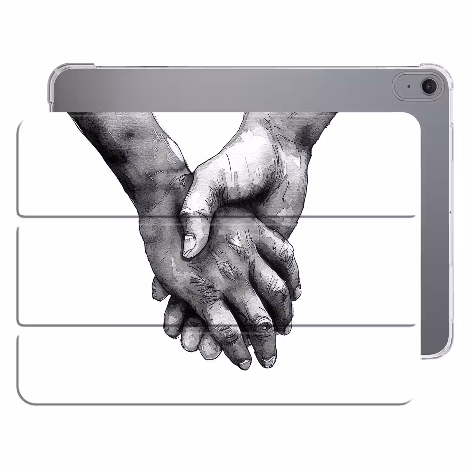 iPad hoes - Handen - Zwart wit - Modern - Kunst — 1