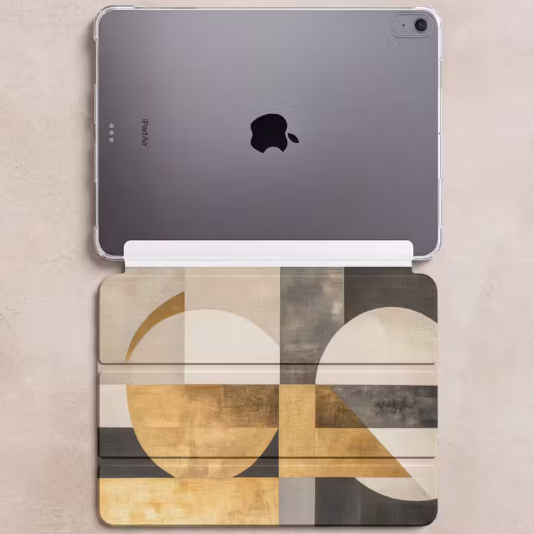 iPad hoes - Abstract - Goud - Grijs - Vormen - Geometrisch — 6