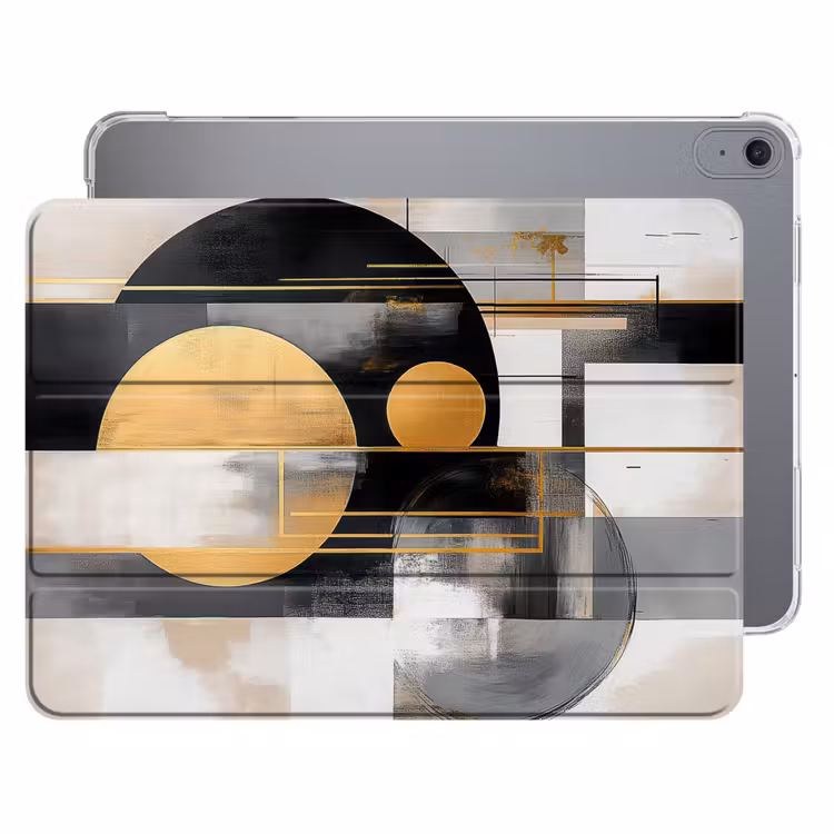 iPad hoes - Abstract - Goud - Zilver - Vormen - Aesthetic - Modern — 1