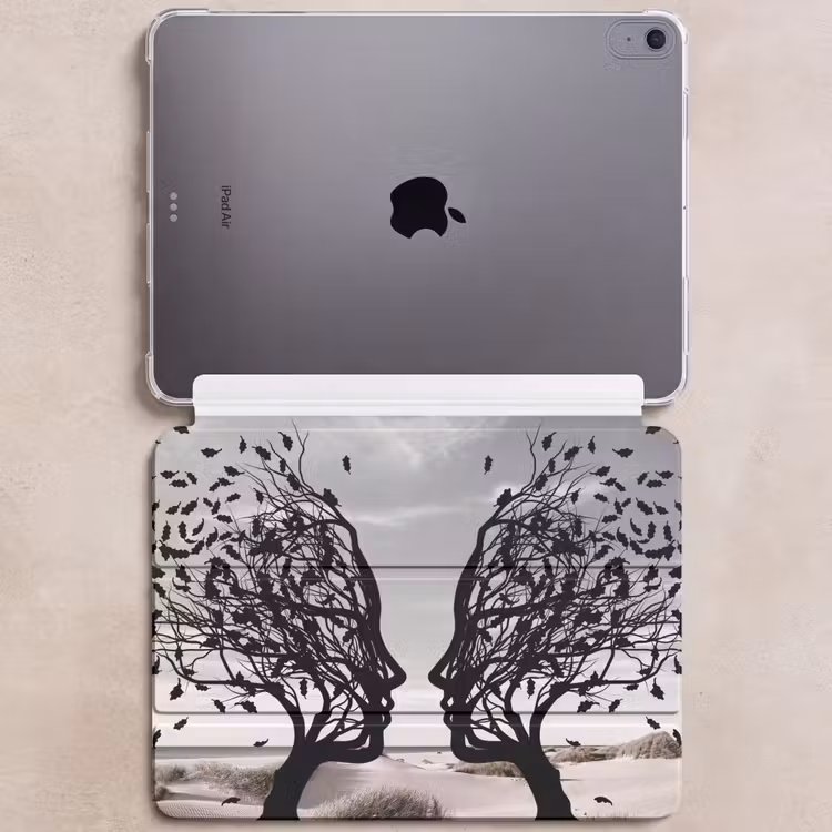 iPad hoes - Bomen - Gezicht - Bladeren - Moderne kunst — 6