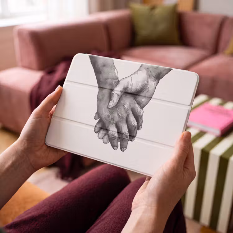 iPad hoes - Handen - Zwart wit - Modern - Kunst — 4