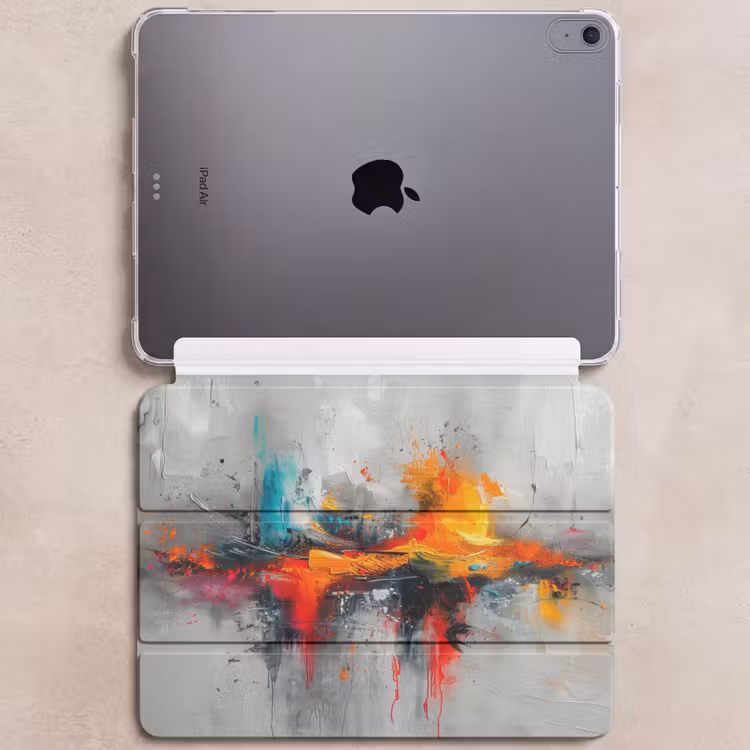 iPad hoes - Modern - Oranje - Grijs - Kunst — 6