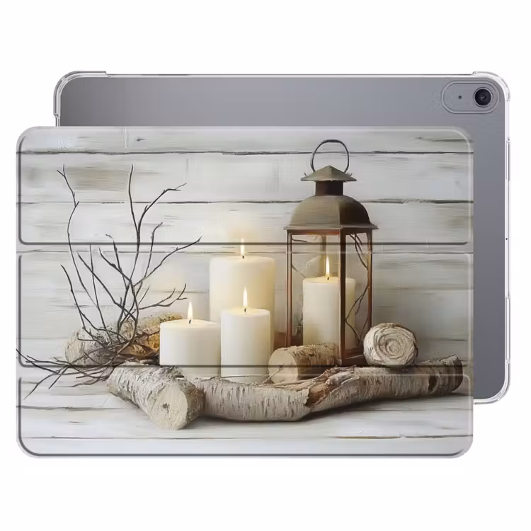 iPad hoes - Stilleven - Wit - Kaarsen - Rustiek - Natuur — 1