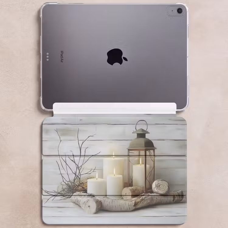 iPad hoes - Stilleven - Wit - Kaarsen - Rustiek - Natuur — 6