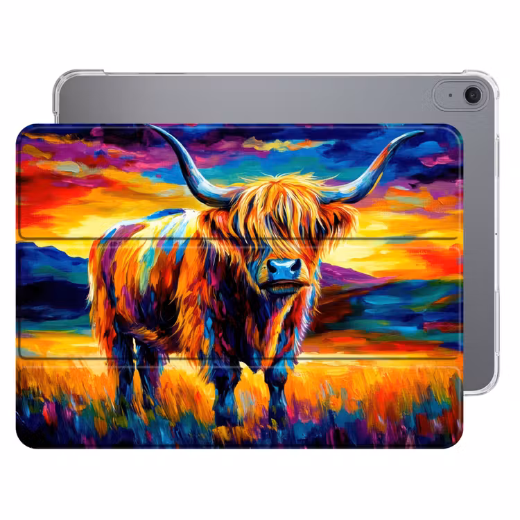 iPad hoes - Schotse hooglander - Kunst - Koe - Dieren - Landschap — 1