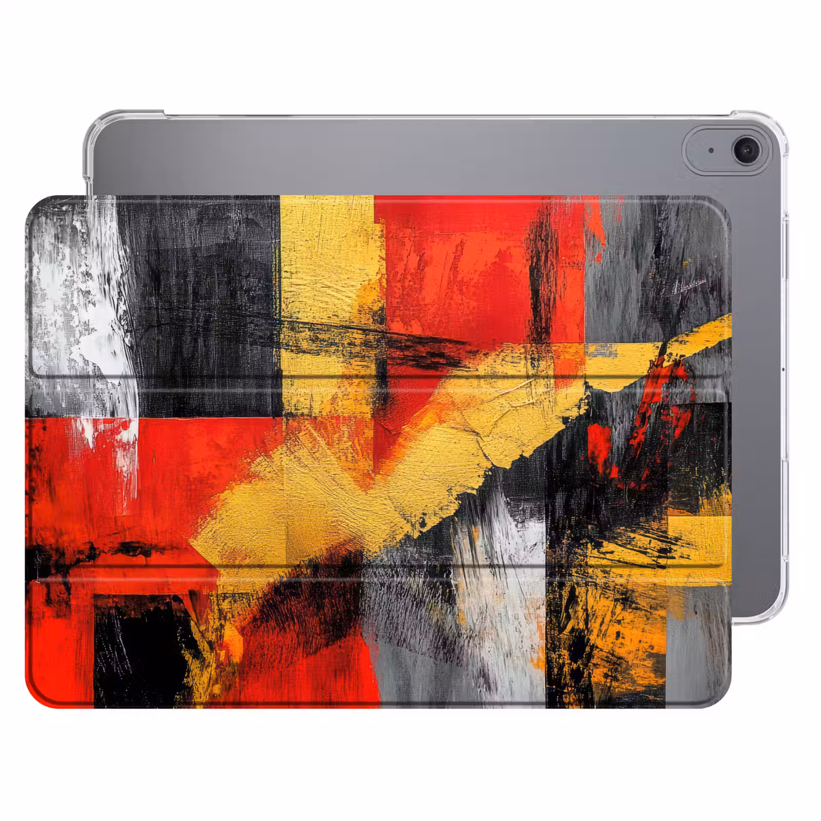 iPad hoes - Abstracte kunst - Goud - Zwart — 1