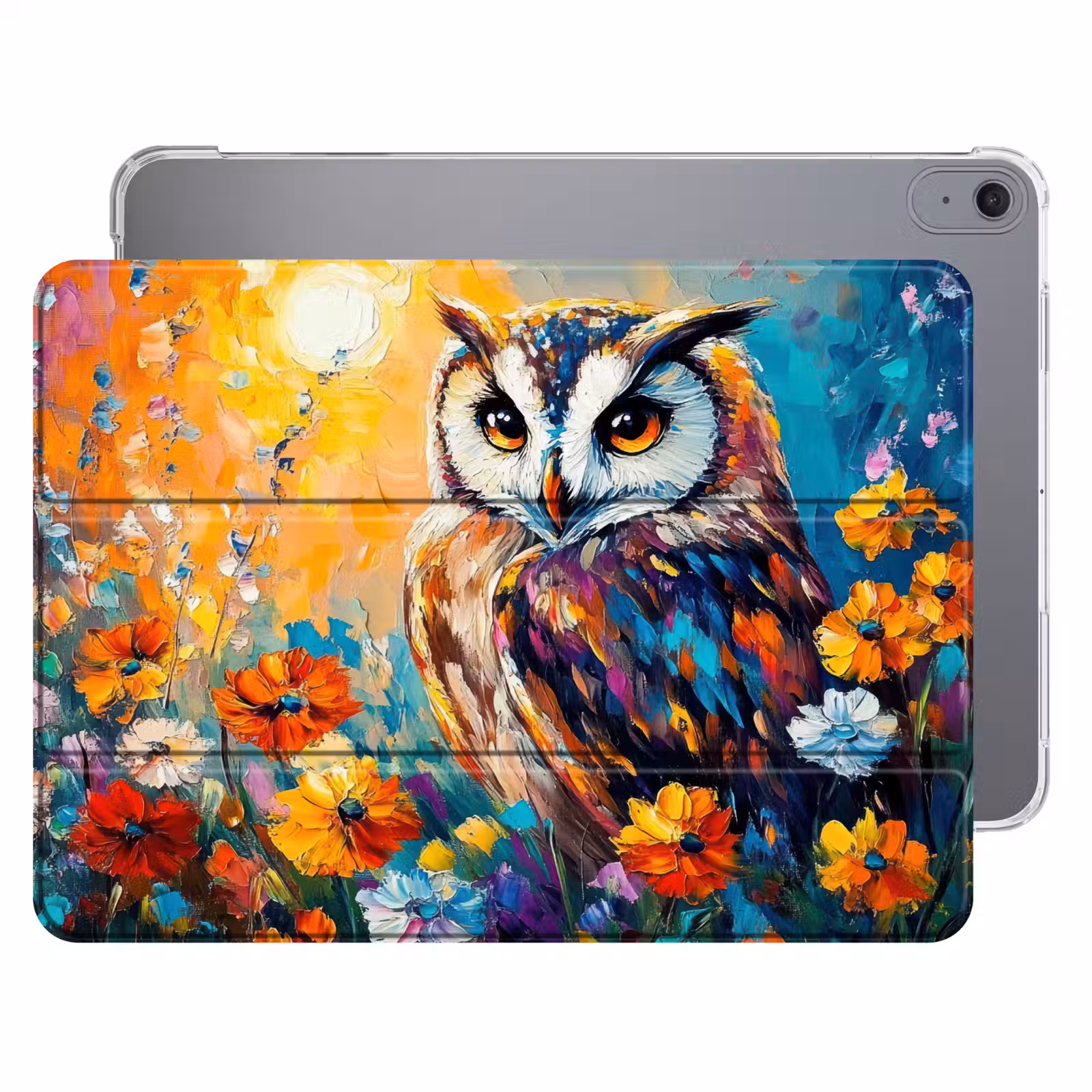 iPad hoes - Uil - Bloemen - Kunst - Zonsondergang — 1