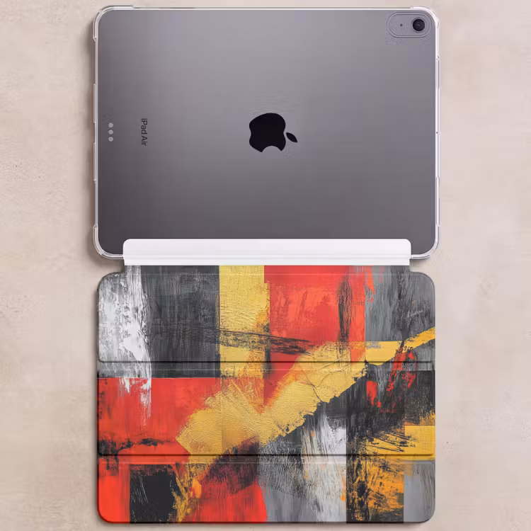 iPad hoes - Abstracte kunst - Goud - Zwart — 6