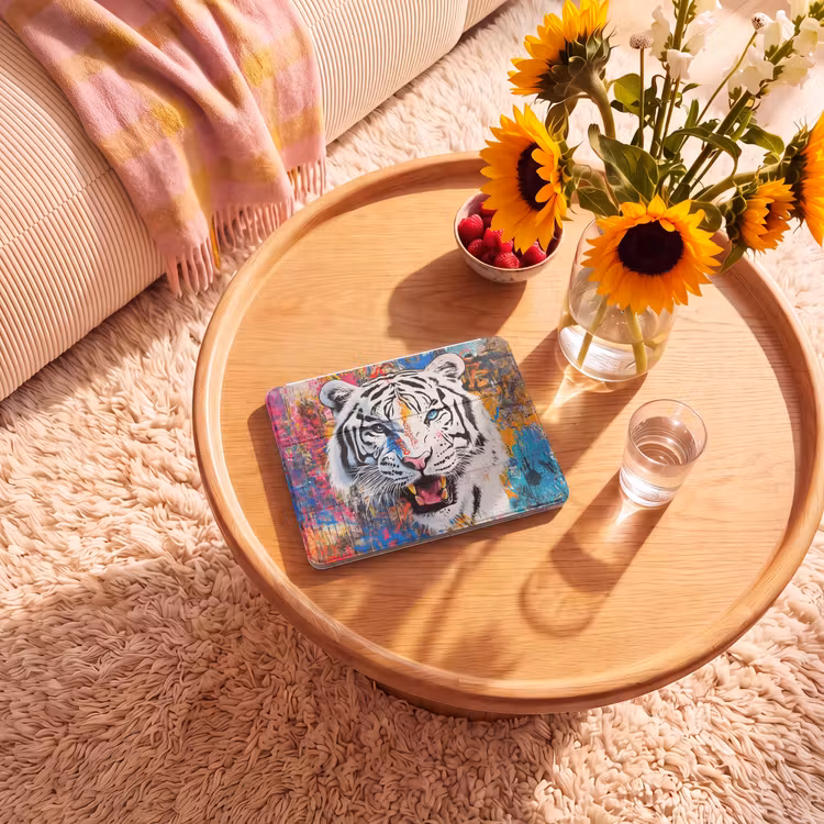 iPad hoes - Street art - Tijger - Wit - Graffiti - Dieren — 2