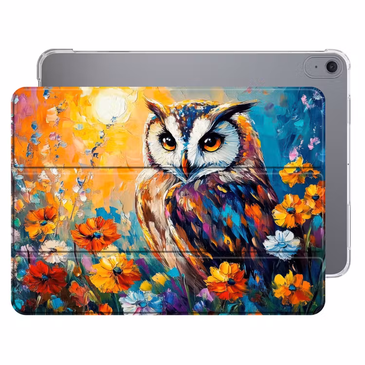 iPad hoes - Uil - Bloemen - Kunst - Zonsondergang — 1