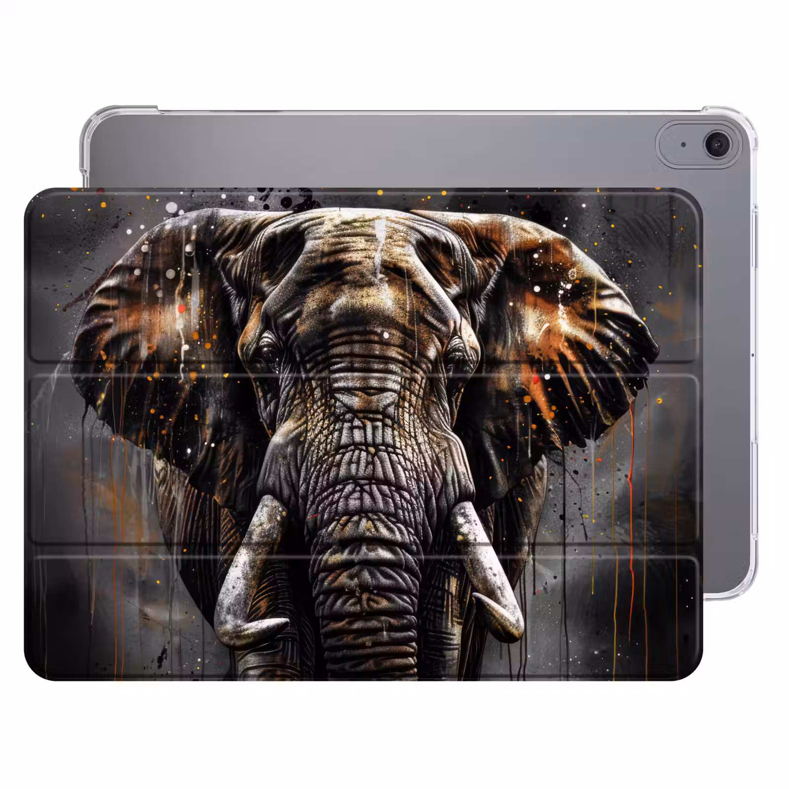 iPad hoes - Olifant - Watercolor - Wilde dieren - Luxe — 1