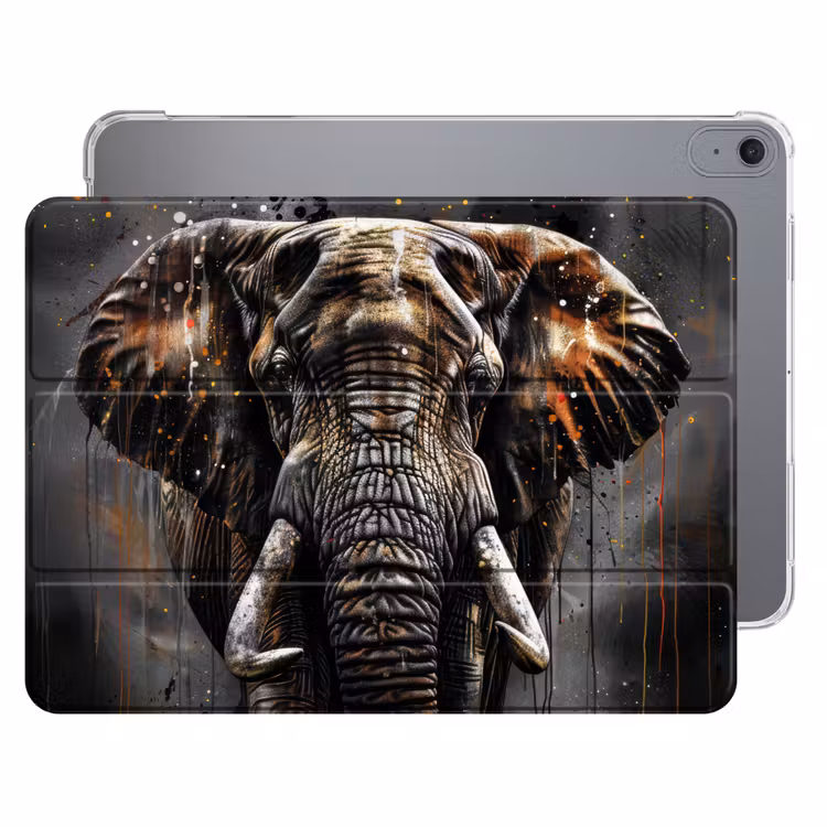 iPad hoes - Olifant - Watercolor - Wilde dieren - Luxe — 1