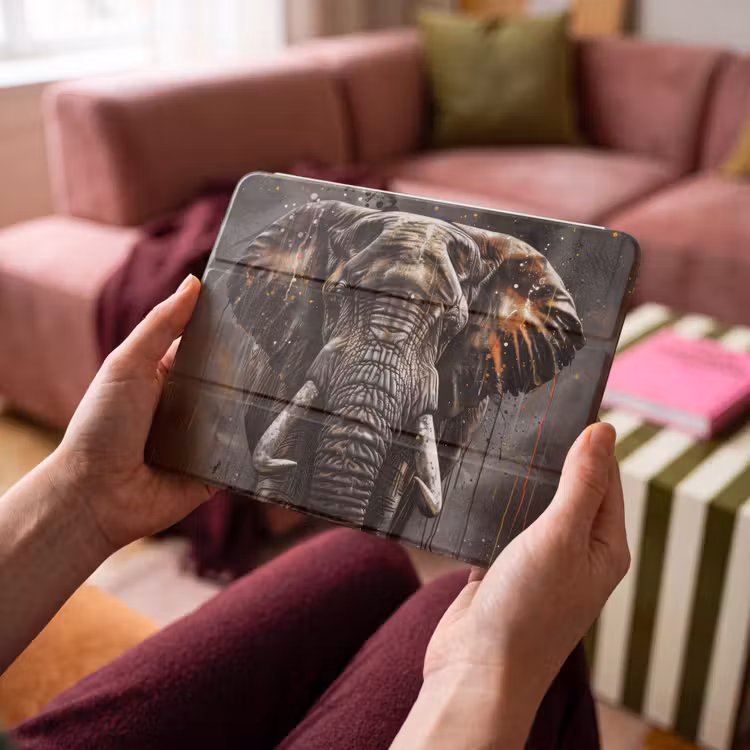 iPad hoes - Olifant - Watercolor - Wilde dieren - Luxe — 4