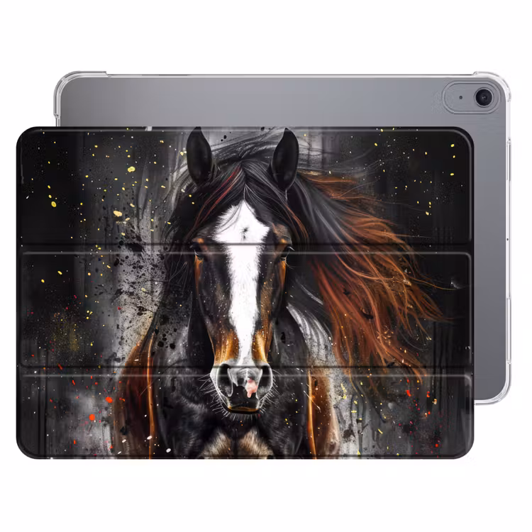 iPad hoes - Paard - Dieren - Zwart - Luxe - Modern — 1