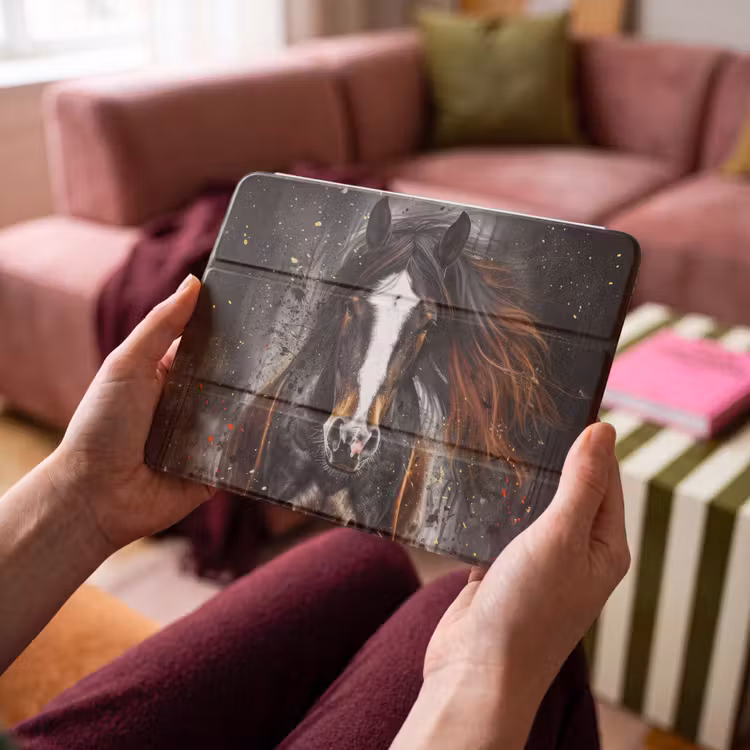 iPad hoes - Paard - Dieren - Zwart - Luxe - Modern — 4