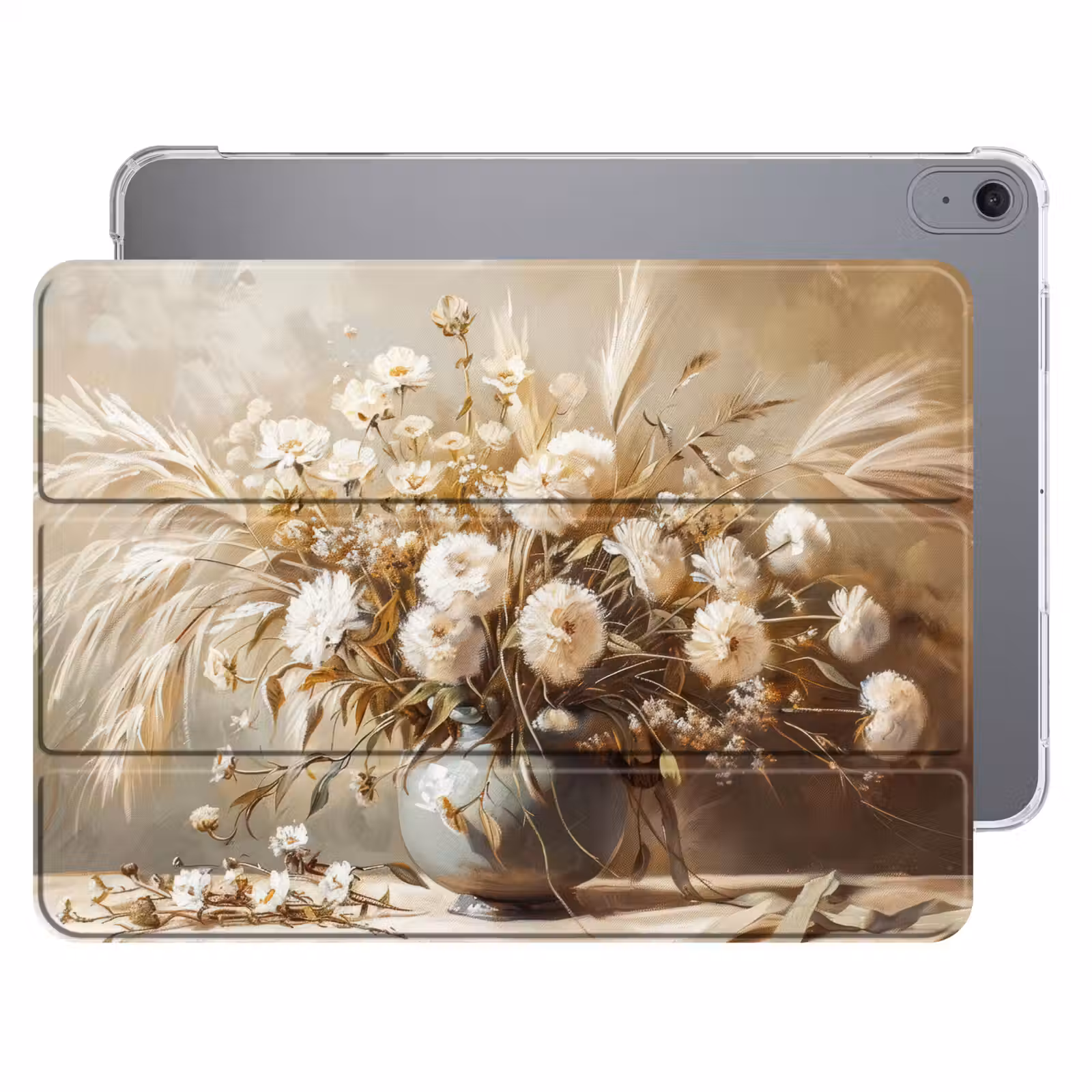 iPad hoes - Bloemen - Vaas - Stilleven - Beige — 1