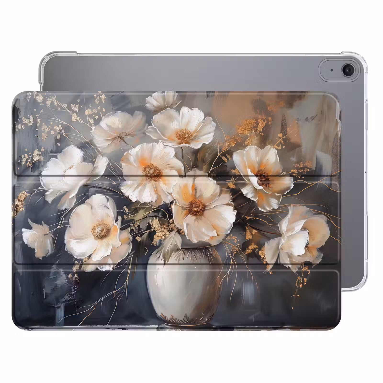 iPad hoes - Bloemen - Wit - Vaas - Modern — 1