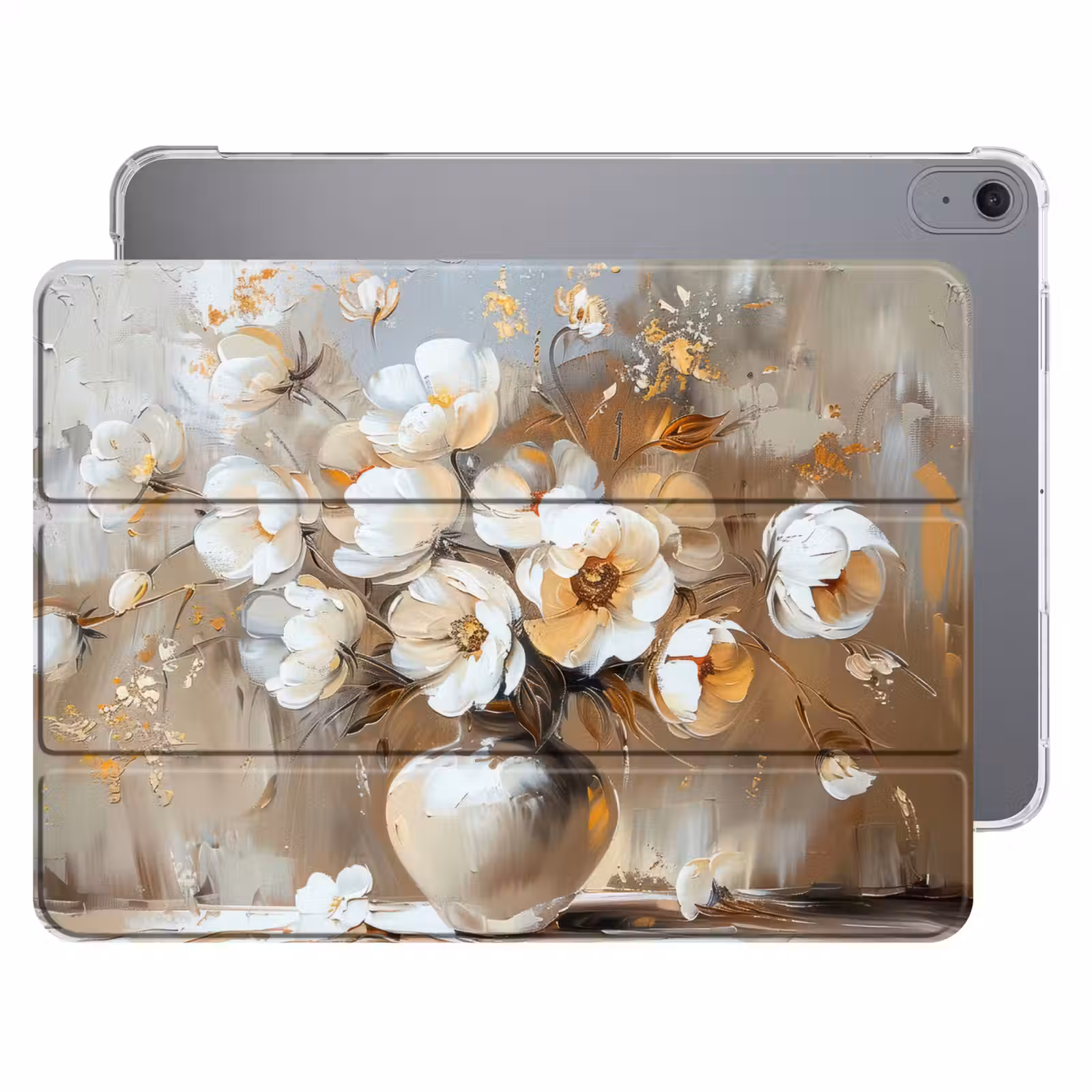 iPad hoes - Vaas - Bloemen - Kunst - Goud — 1