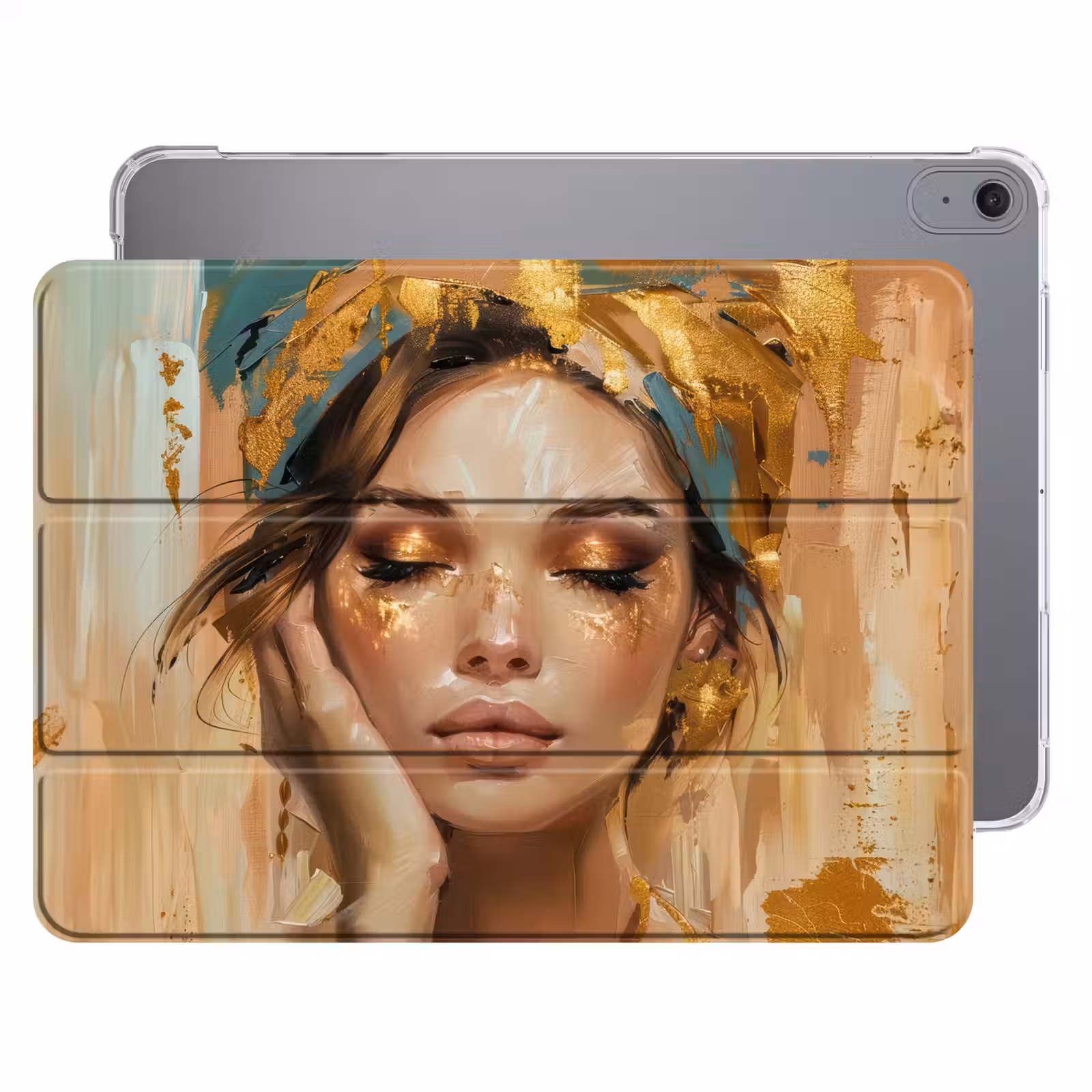 iPad hoes - Vrouwen - Portret - Luxe - Goud — 1