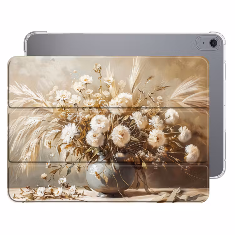 iPad hoes - Bloemen - Vaas - Stilleven - Beige — 1