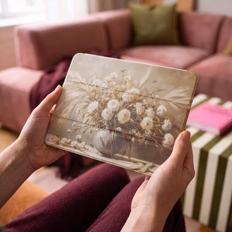 iPad hoes - Bloemen - Vaas - Stilleven - Beige — 4