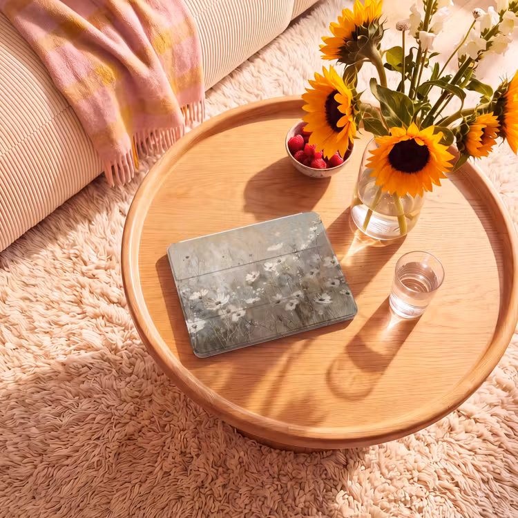 iPad hoes - Bloemen - Wit - Natuur - Grijs - Modern — 2