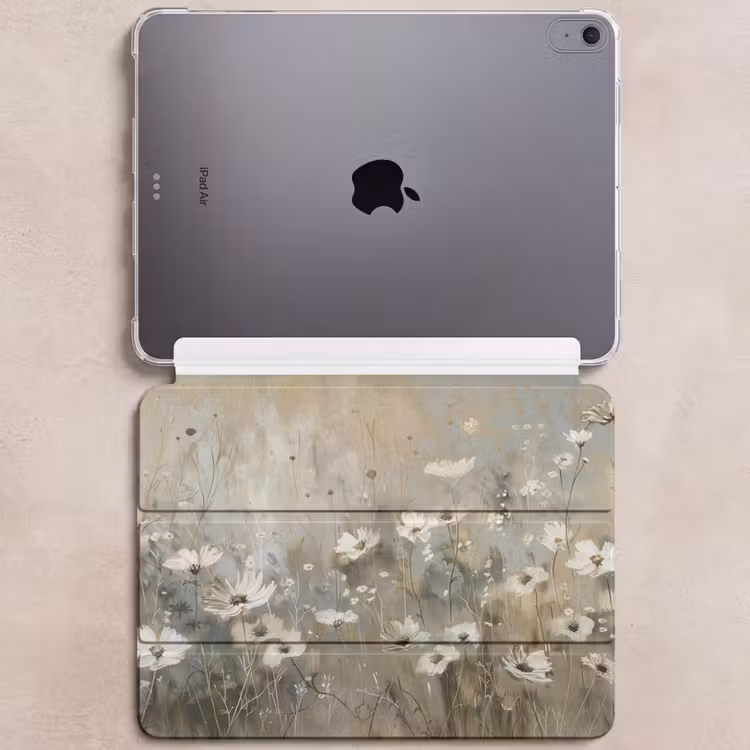 iPad hoes - Bloemen - Wit - Natuur - Grijs - Modern — 6