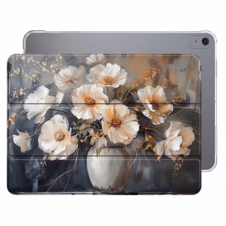 iPad hoes - Bloemen - Wit - Vaas - Modern — 1
