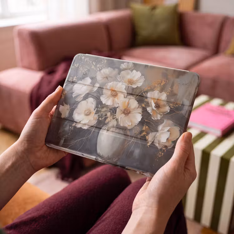iPad hoes - Bloemen - Wit - Vaas - Modern — 4
