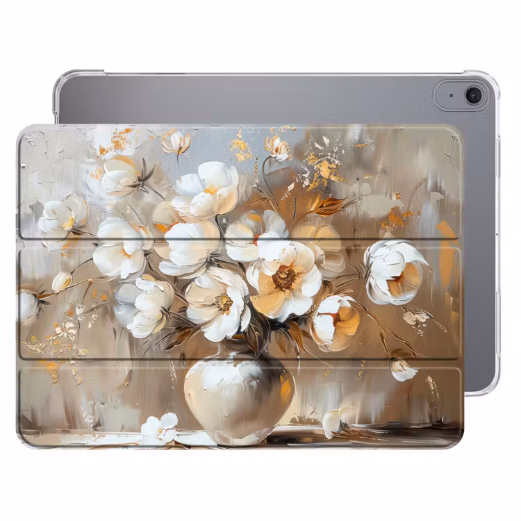 iPad hoes - Vaas - Bloemen - Kunst - Goud — 1