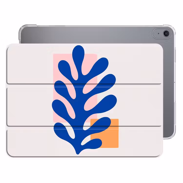 iPad hoes - Abstract - Blad - Blauw - Rechthoeken — 1