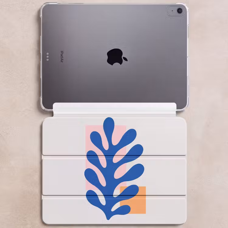 iPad hoes - Abstract - Blad - Blauw - Rechthoeken — 6