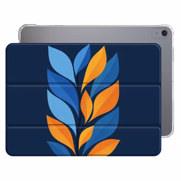 iPad hoes - Abstract - Bladeren - Blauw — 1