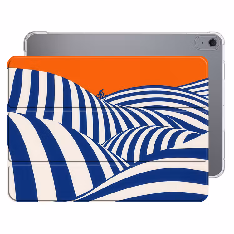iPad hoes - Fietser - Heuvels - Strepen - Blauw — 1