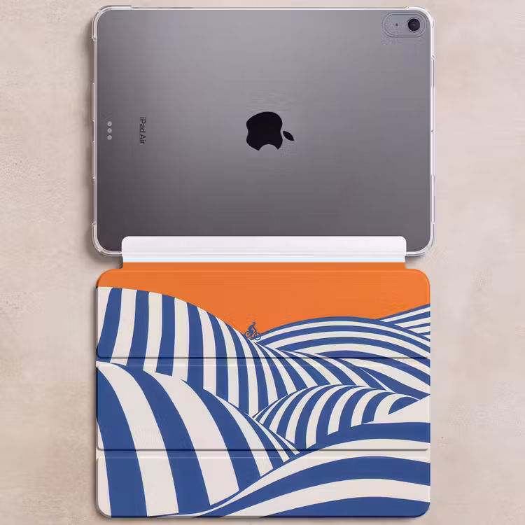 iPad hoes - Fietser - Heuvels - Strepen - Blauw — 6