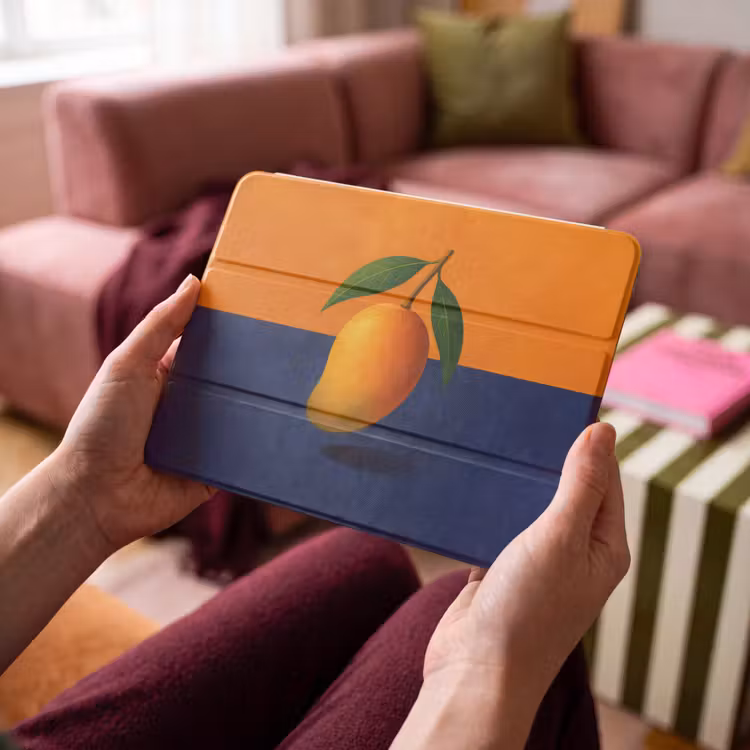 iPad hoes - Mango - Vlakken - Bladeren - Oranje — 4