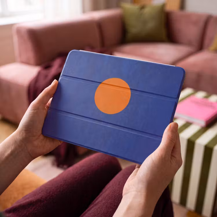 iPad hoes - Vorm - Rond - Minimalistisch - Blauw — 4
