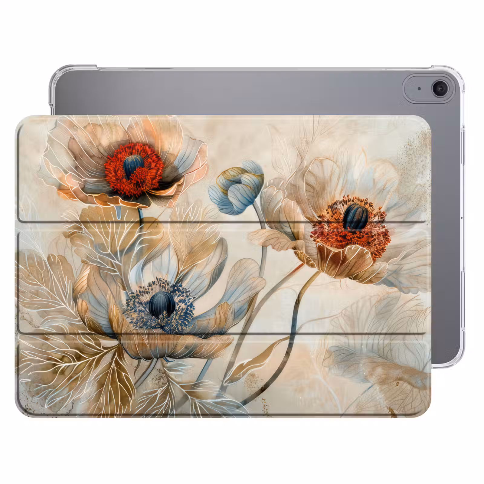 iPad hoes - Bloemen - Beige - Modern - Illustratie — 1