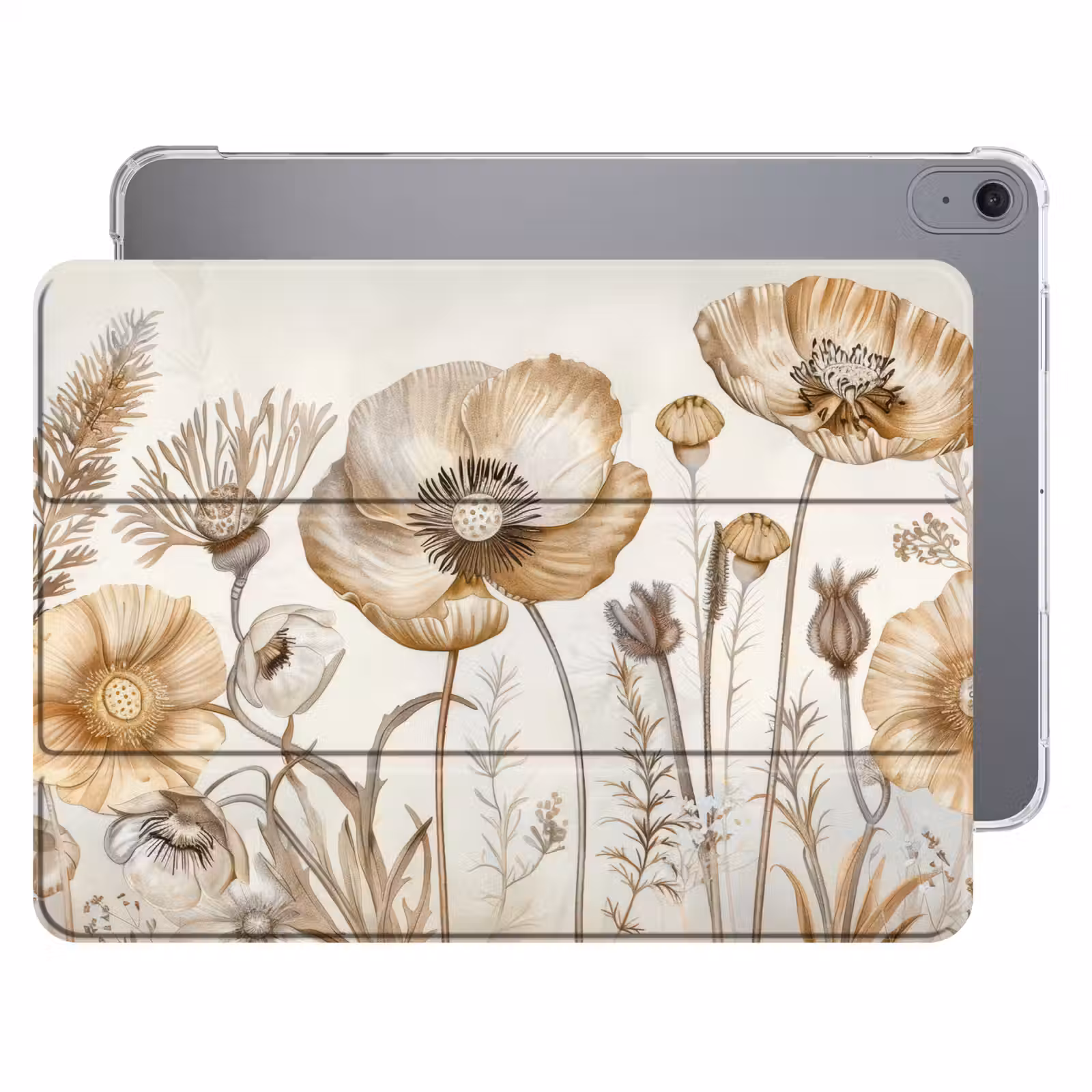 iPad hoes - Bloemen - Beige - Natuur - Illustratie — 1