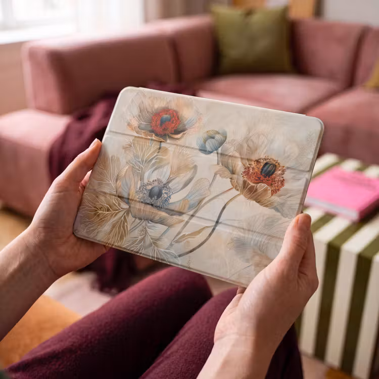 iPad hoes - Bloemen - Beige - Modern - Illustratie — 4
