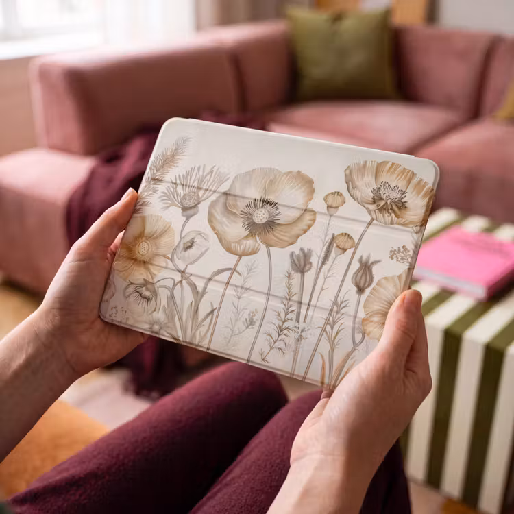 iPad hoes - Bloemen - Beige - Natuur - Illustratie — 4