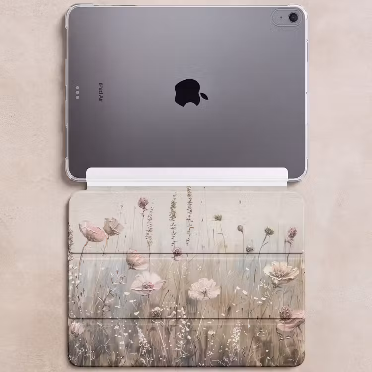 iPad hoes - Bloemen - Roze - Modern - Beige — 6