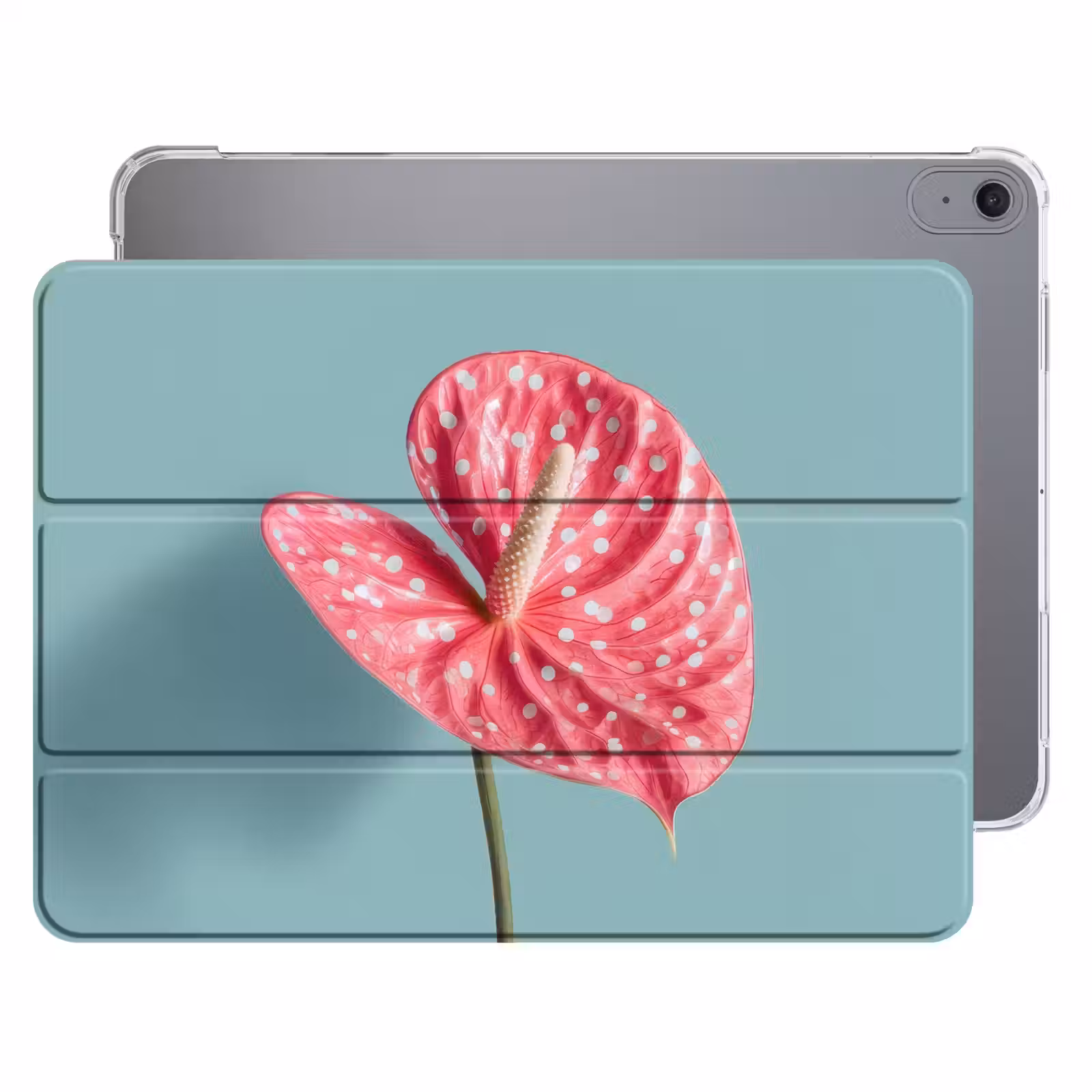 iPad hoes - Blad - Anthurium - Stippen - Roze — 1