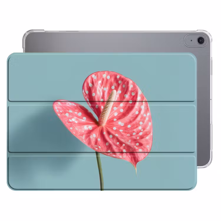 iPad hoes - Blad - Anthurium - Stippen - Roze — 1