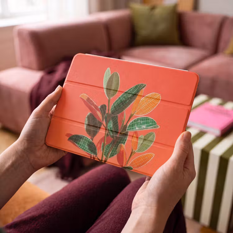 iPad hoes - Bladeren - Nerven - Oranje - Structuur — 4