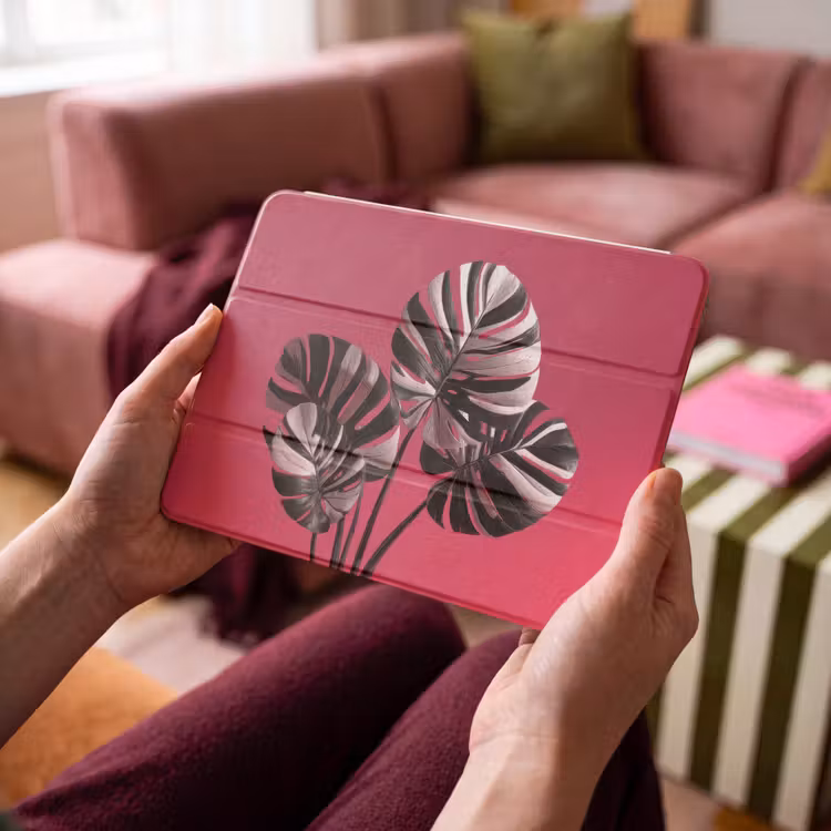 iPad hoes - Bladeren - Rond - Roze — 4