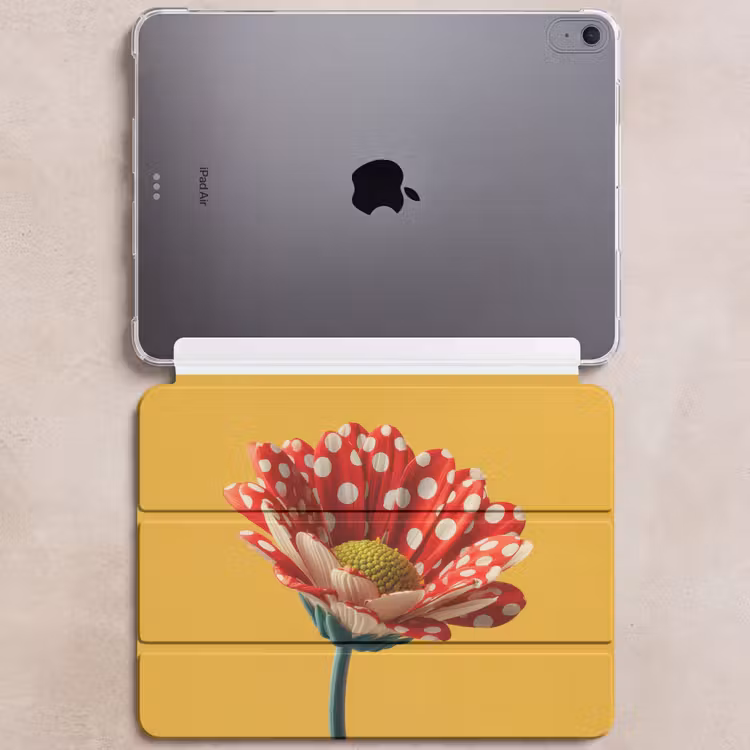 iPad hoes - Bloem - Rood - Stippen — 6