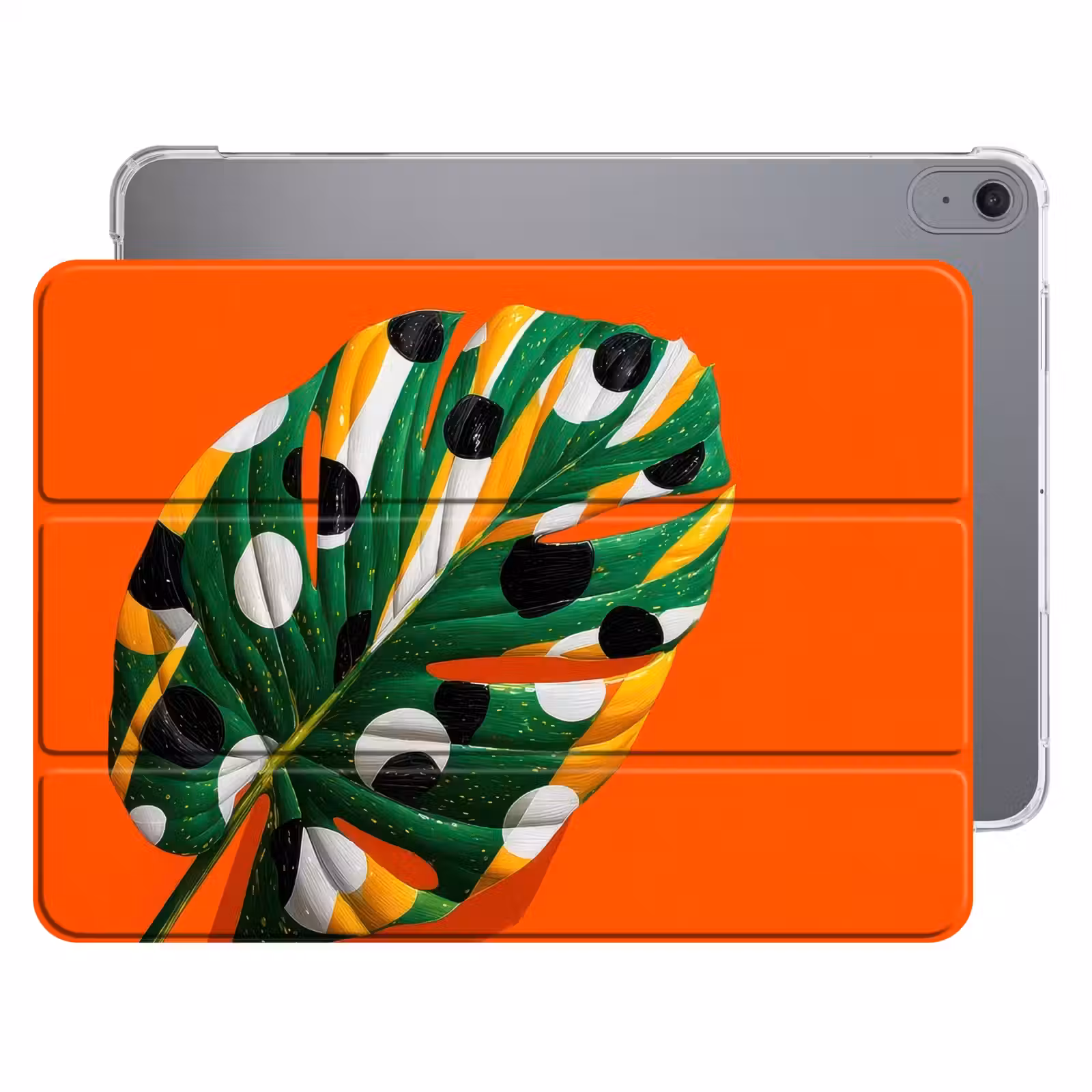 iPad hoes - Blad - Oranje - Stippen - Kleurrijk — 1
