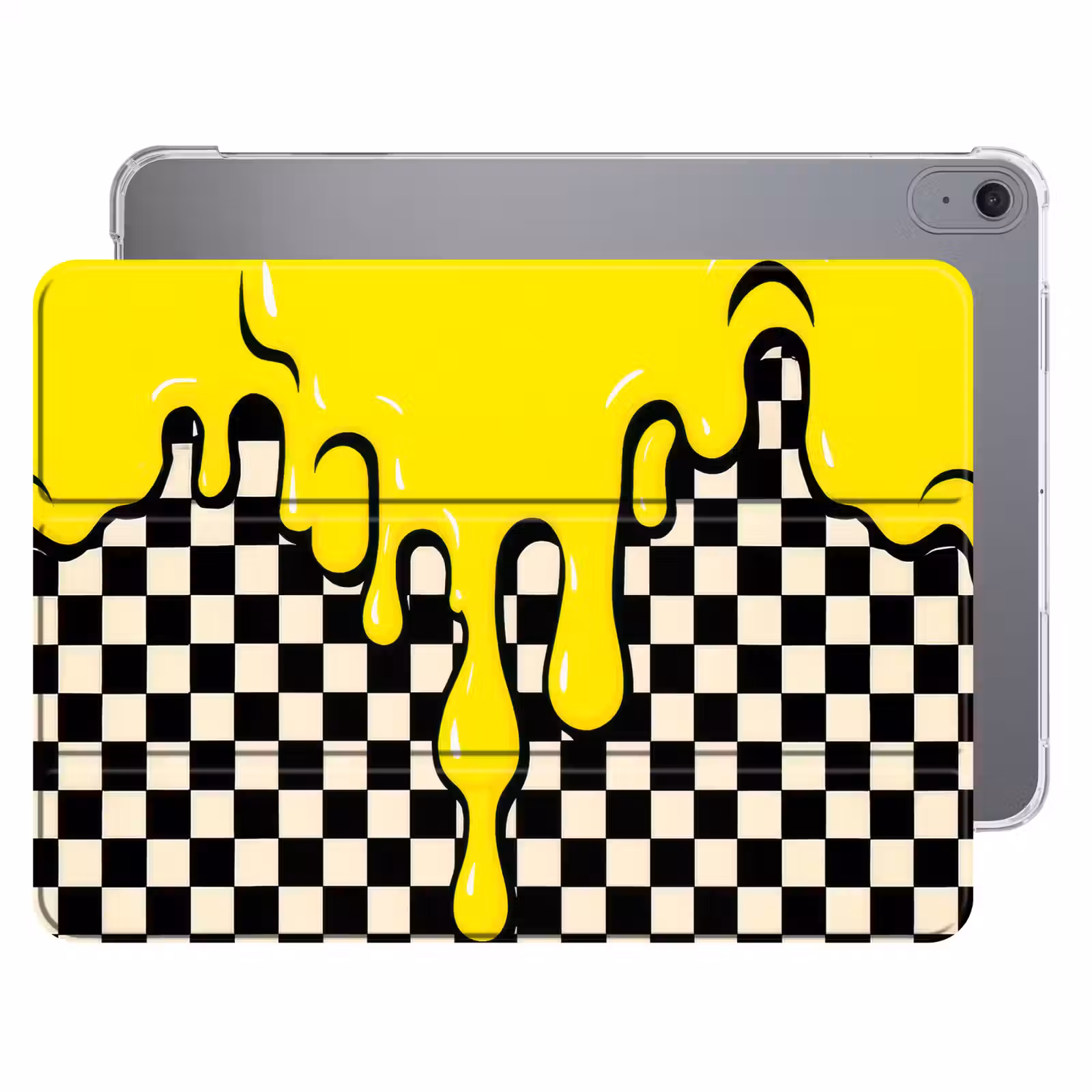 iPad hoes - Geblokt - Grafisch - Vloeistof - Geel — 1