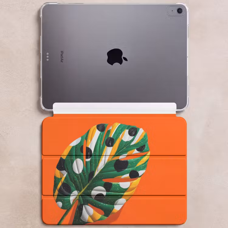 iPad hoes - Blad - Oranje - Stippen - Kleurrijk — 6